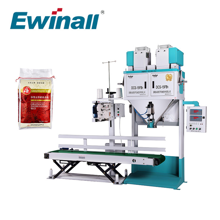 دستگاه بسته بندی لوبیا قند برنج دانه ای 2.5 کیلوگرمی - 15 کیلوگرمی DCS-15FB1 Ewinall