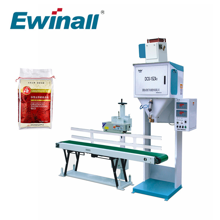 دستگاه بسته بندی برنج کوچک Ewinall DCS-15ZA1 برای شکر دانه ای 1 کیلوگرم 3 کیلوگرم 4 کیلوگرم 15 کیلوگرم